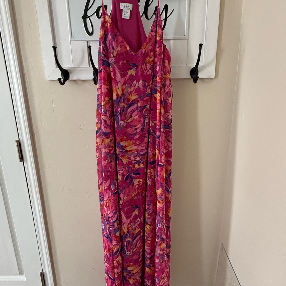 Nicole Miller Pink and Orange Floral Dress